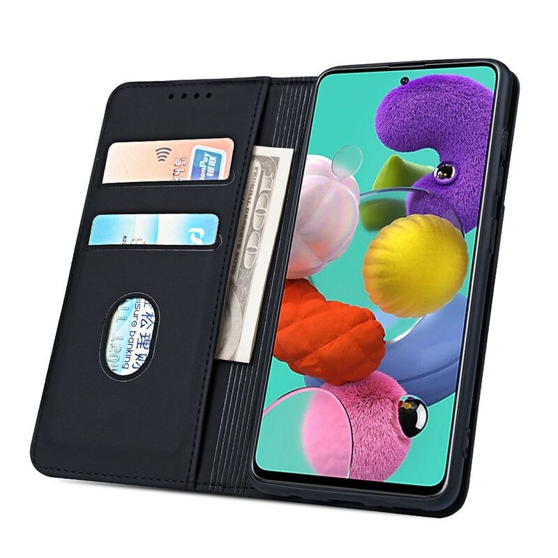 Folio Cover Samsung Galaxy A51 Custodia in pelle Supporto Per Portacarte