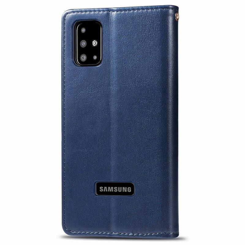 Folio Cover Samsung Galaxy A51 Ecopelle E Chiusura Vintage