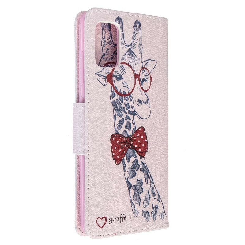 Folio Cover Samsung Galaxy A51 Giraffa Intelligente