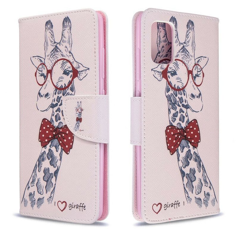 Folio Cover Samsung Galaxy A51 Giraffa Intelligente