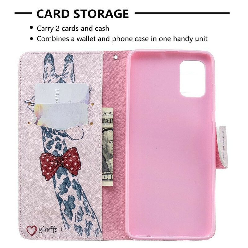 Folio Cover Samsung Galaxy A51 Giraffa Intelligente