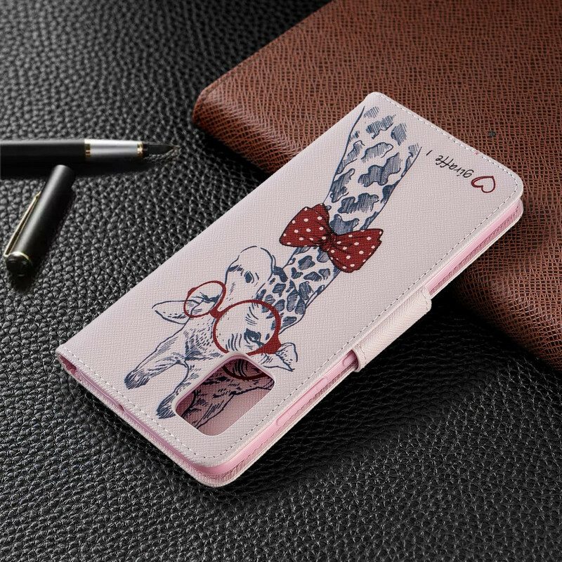 Folio Cover Samsung Galaxy A51 Giraffa Intelligente