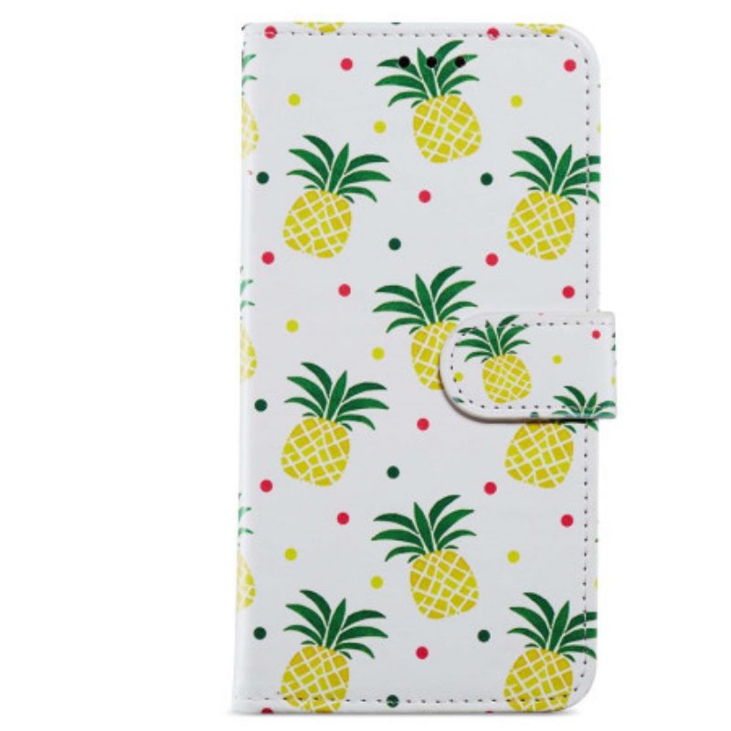 Custodia in pelle Google Pixel 7A Ananas Strappy