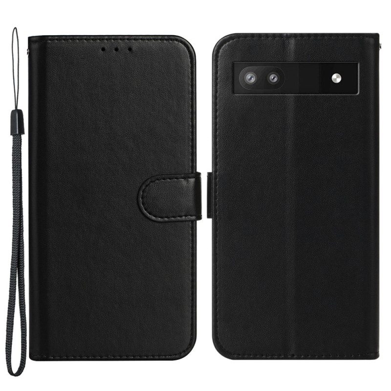 Custodia in pelle Google Pixel 7A Similpelle Con Cinturino