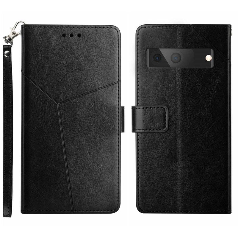 Custodia in pelle Google Pixel 7A Y Strappy Design