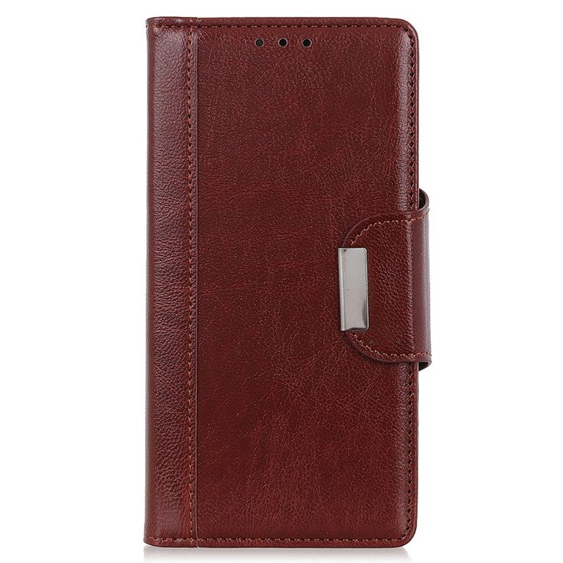 Folio Cover Google Pixel 7A Chiusura Elegance In Ecopelle