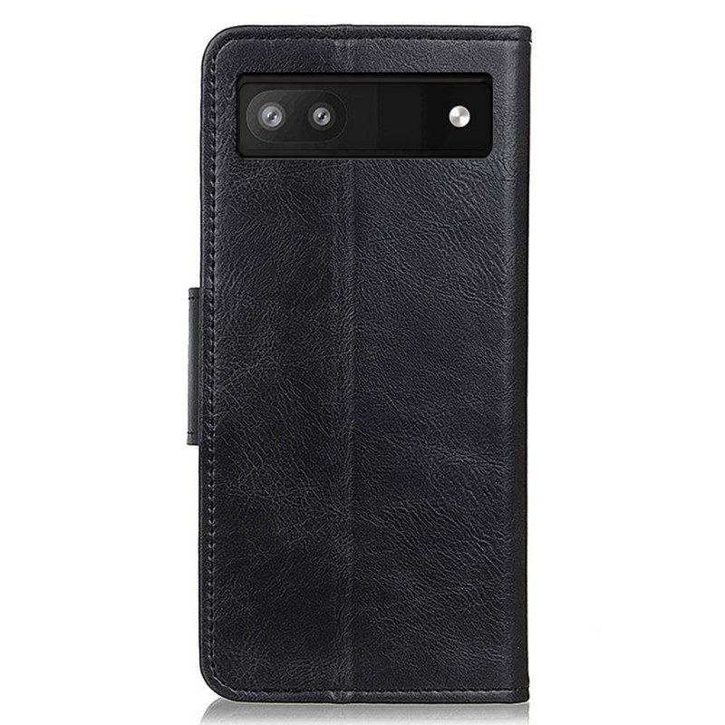 Folio Cover Google Pixel 7A Chiusura In Pelle Stile Reversibile