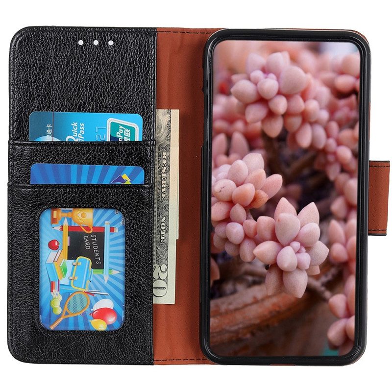 Folio Cover Google Pixel 7A Crosta Di Nappa