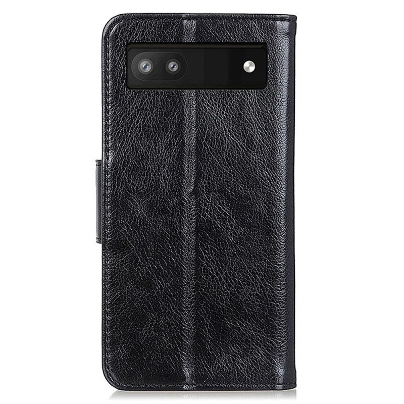 Folio Cover Google Pixel 7A Crosta Di Nappa