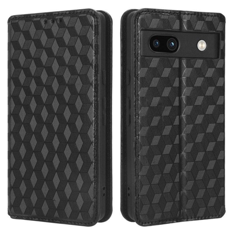 Folio Cover Google Pixel 7A Custodia in pelle Modello 3d