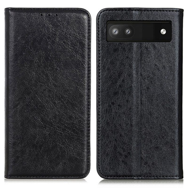 Folio Cover Google Pixel 7A Custodia in pelle Strutturato