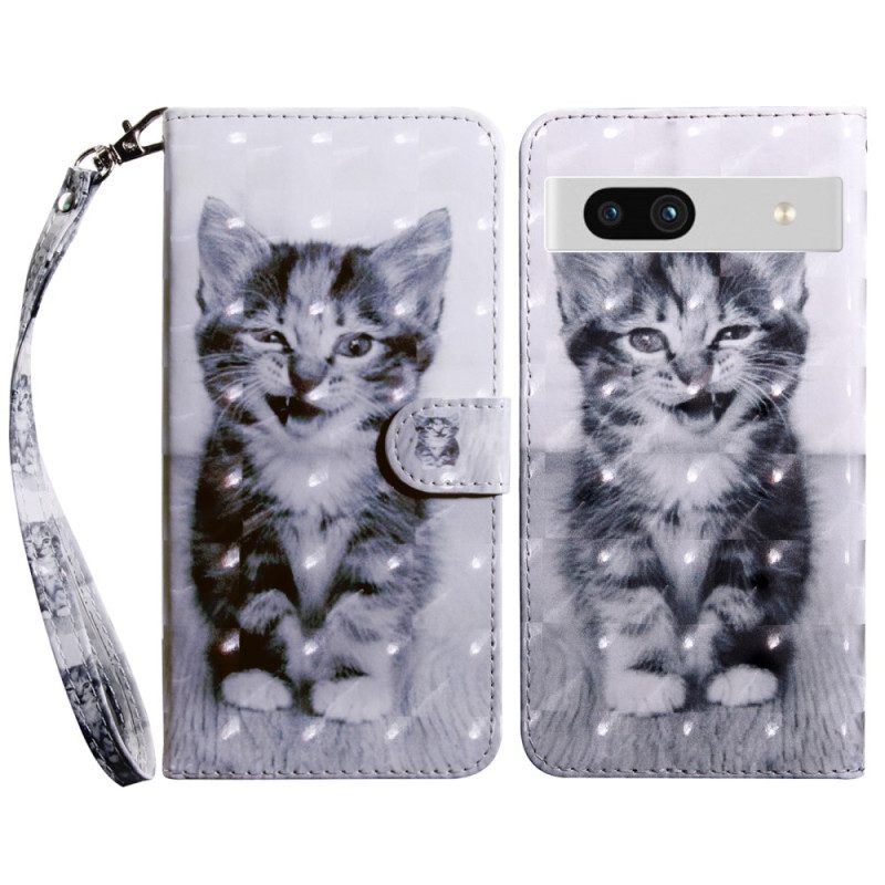 Folio Cover Google Pixel 7A Gattino Strappy