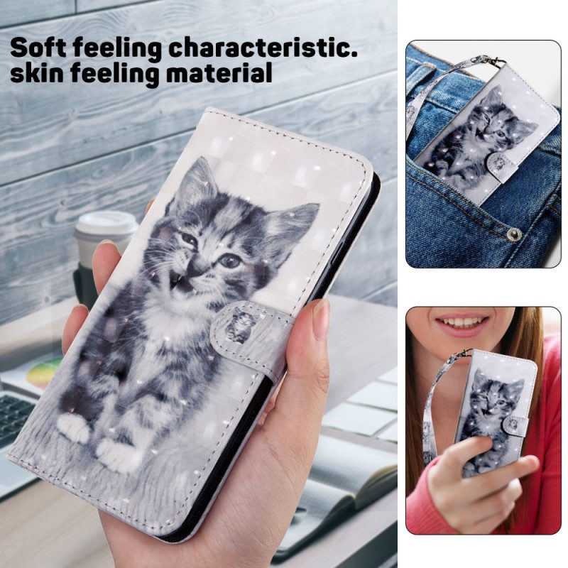 Folio Cover Google Pixel 7A Gattino Strappy