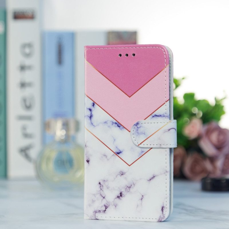 Folio Cover Google Pixel 7A Marmo Geometrico A Strisce