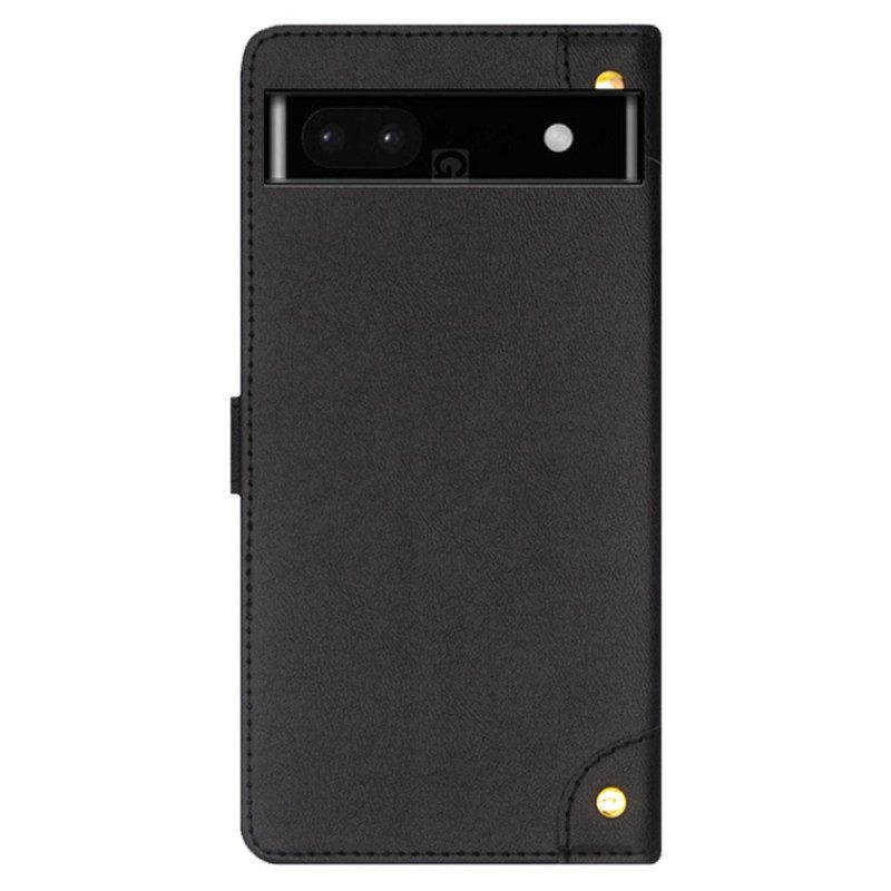 Folio Cover Google Pixel 7A Rivetti E Cinturino Idewei