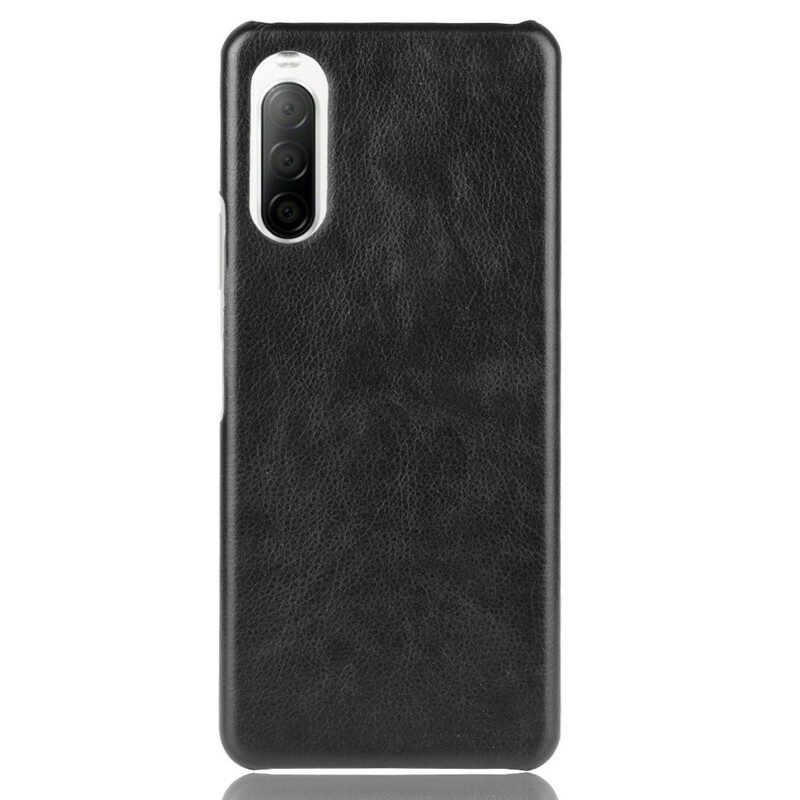 Cover Sony Xperia 10 II Effetto Pelle Litchi