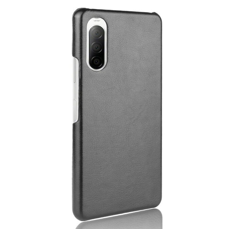 Cover Sony Xperia 10 II Effetto Pelle Litchi