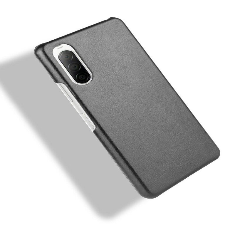 Cover Sony Xperia 10 II Effetto Pelle Litchi