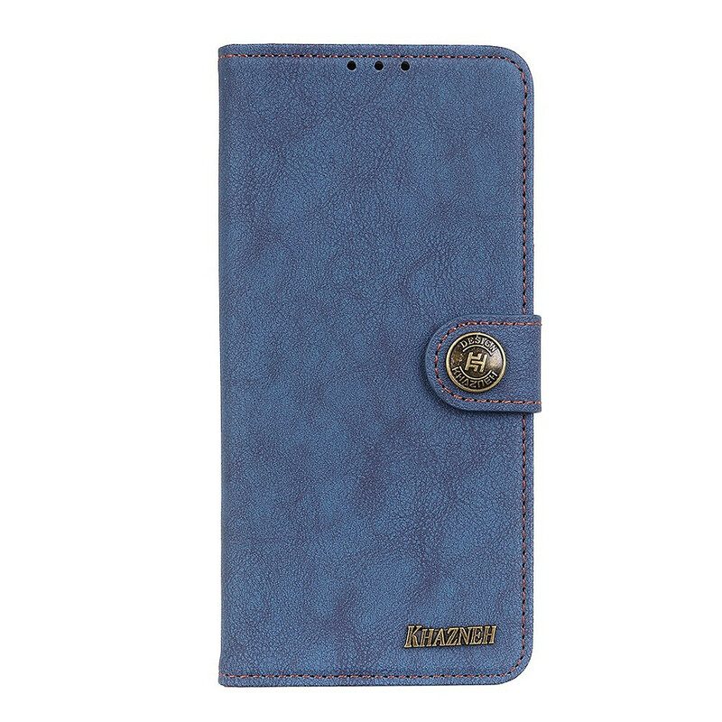 Custodia in pelle Sony Xperia 10 II Khazneh Retro Crosta Ecopelle