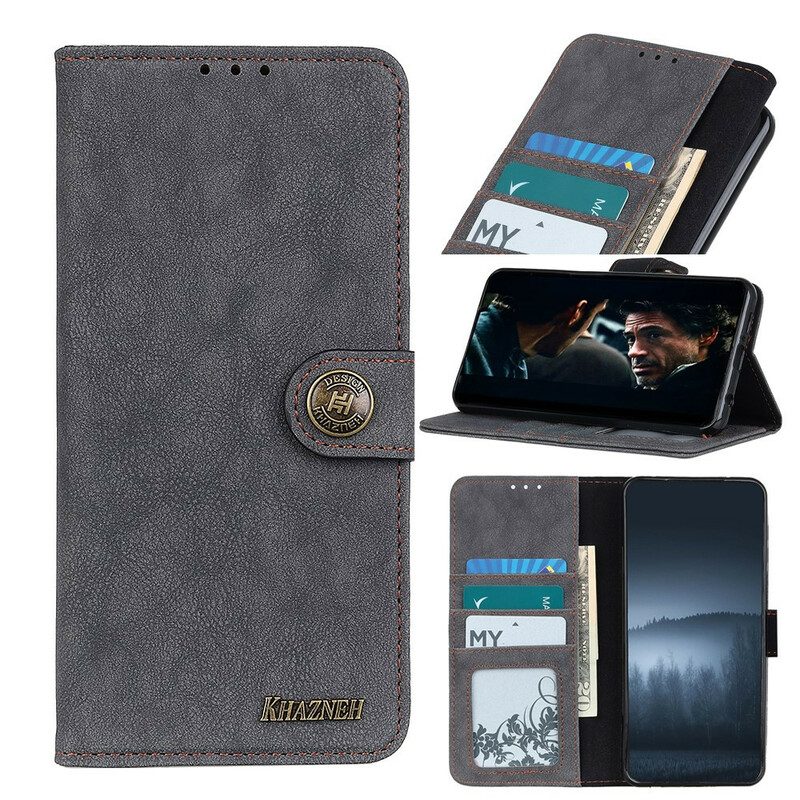 Custodia in pelle Sony Xperia 10 II Khazneh Retro Crosta Ecopelle