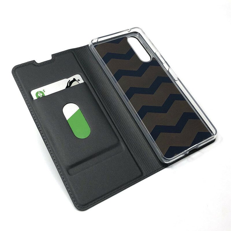 Folio Cover Sony Xperia 10 II Custodia in pelle Chiusura Magnetica