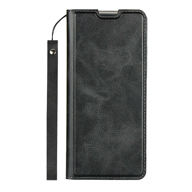 Folio Cover Sony Xperia 10 II Custodia in pelle Ecopelle Con Cinturino