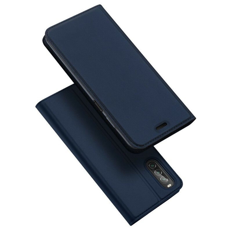 Folio Cover Sony Xperia 10 II Custodia in pelle Pelle Pro Dux Ducis