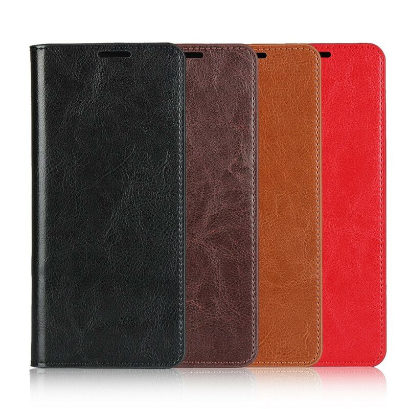 Folio Cover Sony Xperia 10 II Custodia in pelle Pelle Vera