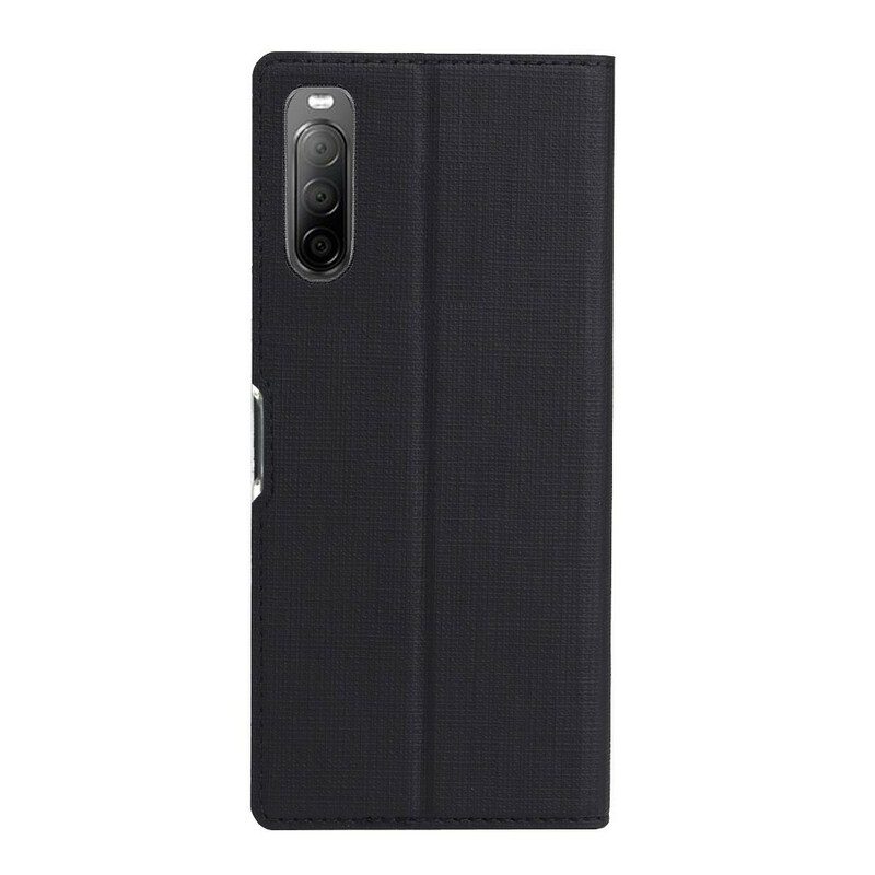 Folio Cover Sony Xperia 10 II Custodia in pelle Vili Dmx Testurizzato